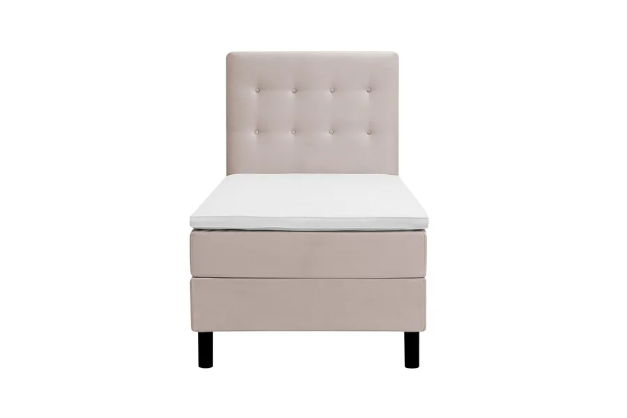 Dream kontinentalsäng 90 × 200 cm i beige med knappad gavel