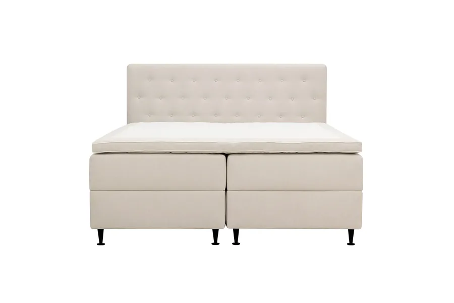 HVILA Plus kontinentalsäng med förvaring 160 × 200 cm i beige